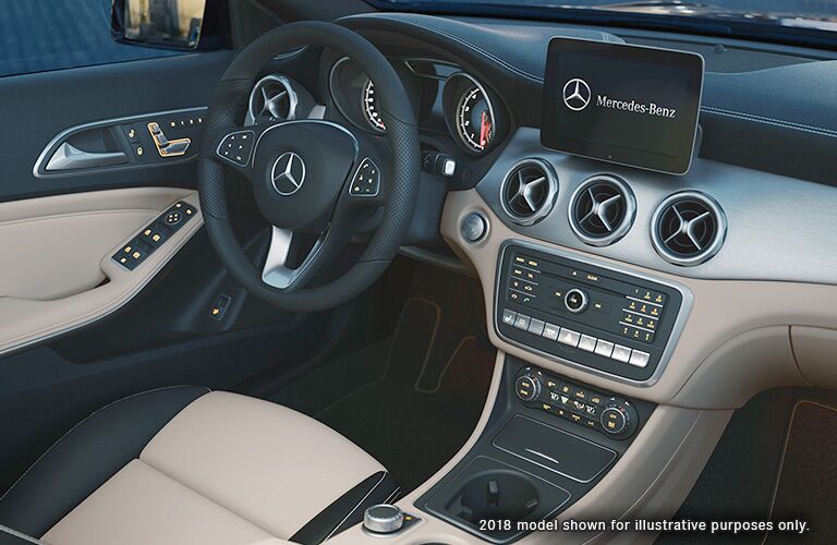 2018 Mercedes-Benz GLA interior front representing 2019