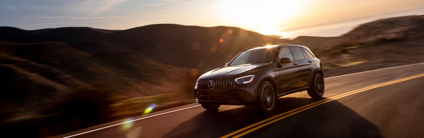 2021 Mercedes-Benz GLC SUV with hills in background