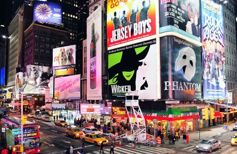 Times Square in Manhattan, NY