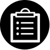 Black checklist icon