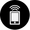 black icon of phone