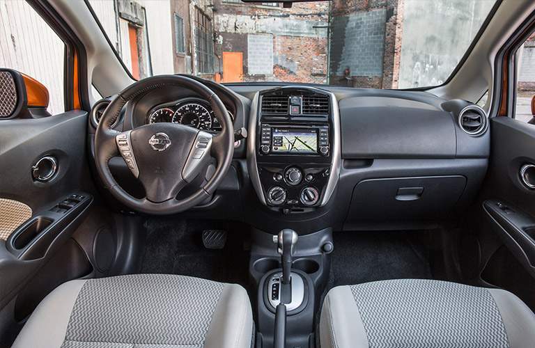 2018 Nissan Versa Note interior view of the front dashboard