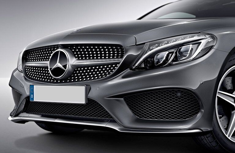 Close up of the 2017 Mercedes-Benz C-Class' grille