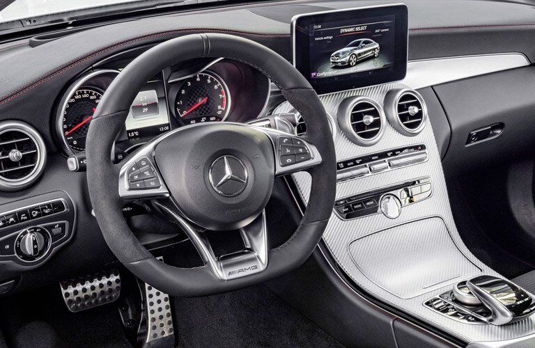 Close up of the 2017 Mercedes-Benz C-Class' dashboard