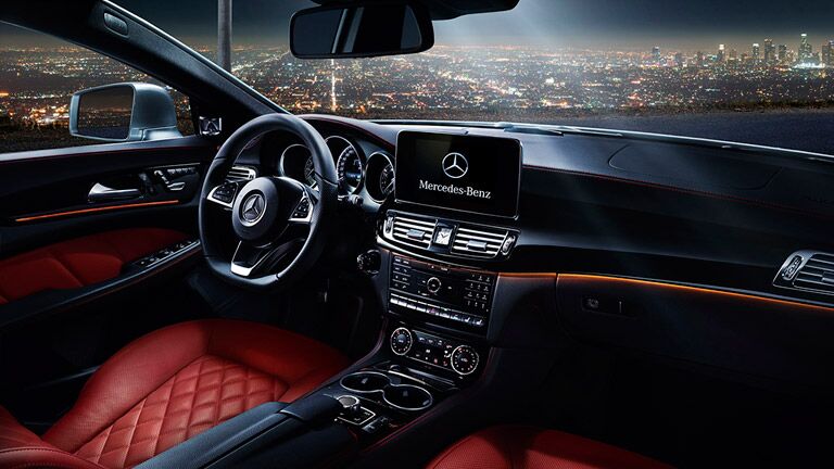 steering wheel and dashboard of the 2016 Mercedes-Benz CLS