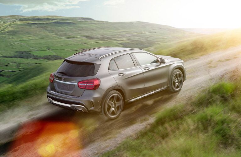 2016 Mercedes-Benz GLA driving through the countryside