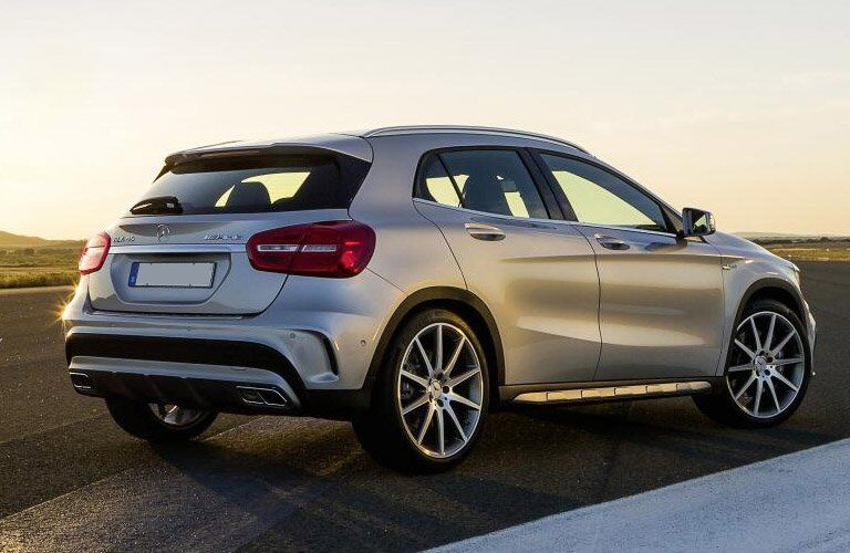 rear view of a silver 2017 Mercedes-Benz GLA