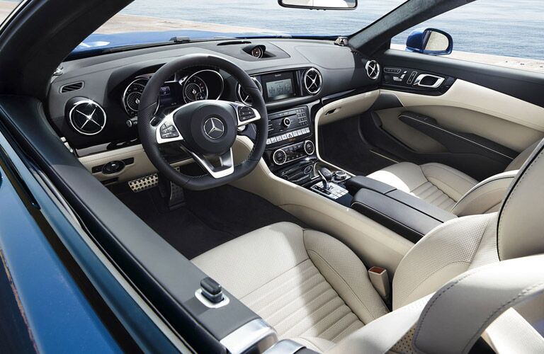 luxurious interior of the 2017 Mercedes-Benz SL-Class