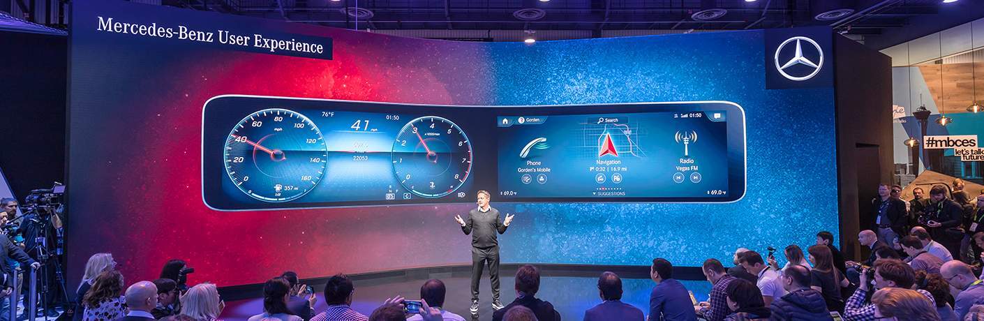 Mercedes-Benz User Experience being presented at CES 2018