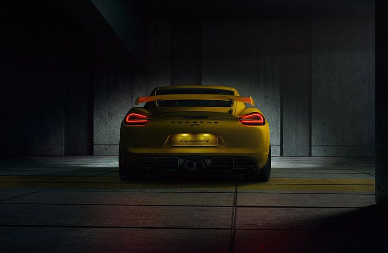 2016 Porsche Cayman GT4 exhaust rear view
