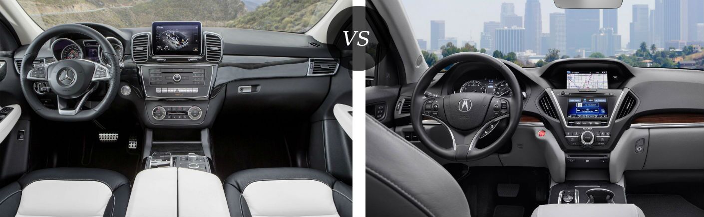 2016 Mercedes-Benz GLE vs 2016 Acura MDX Interior Comparison