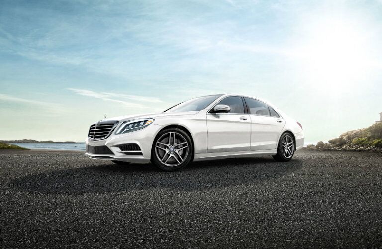 2016 Mercedes-Benz S-Class side view in white