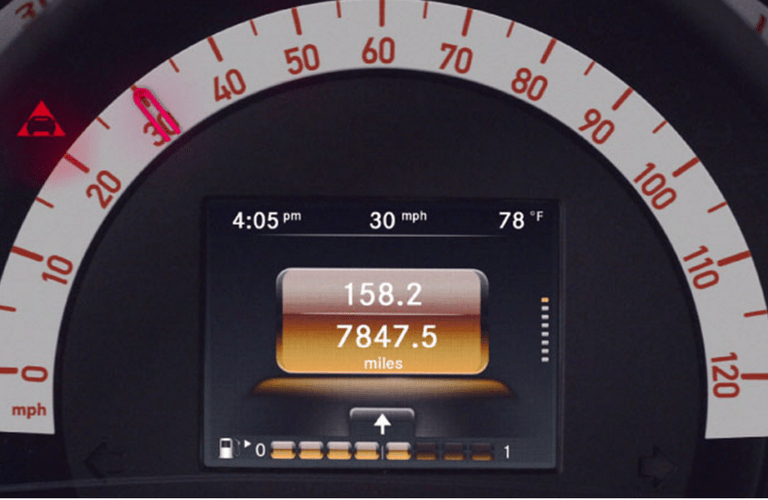 2017 smart fortwo pure coupe interior front gauge screen
