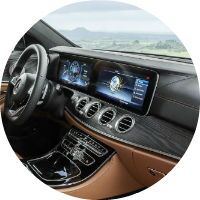 2017 Mercedes-Benz E-Class Wagon two 12.3-inch touchscreen displays
