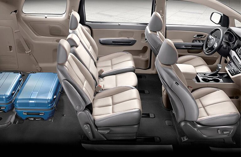 2020 Kia Sedona interior seats side view