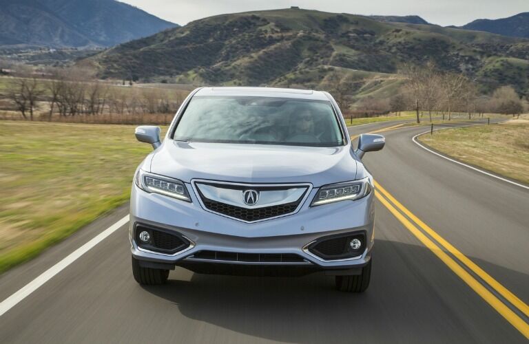 front view silver 2017 acura rdx