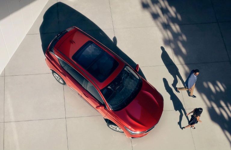 2020 Acura RDX topview in red