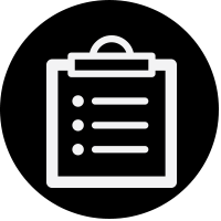 black icon white clipboard