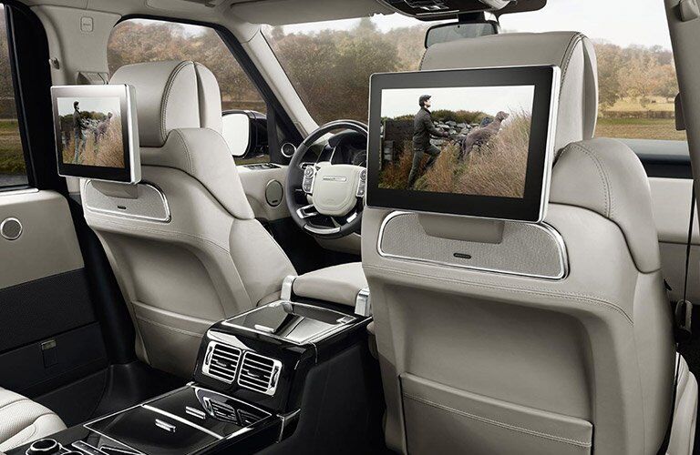 Back seat entertainment system in the 2017 Land Rover Range Rover