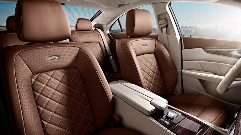 view of the brown leather seats of the 2016 Mercedes-Benz CLS