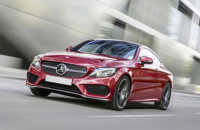 2017 Mercedes-Benz C-Class coupe on the road