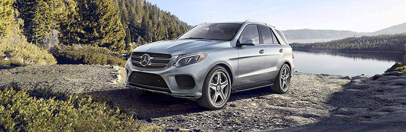 2018 Mercedes-Benz GLE 350 parked in front of water and trees