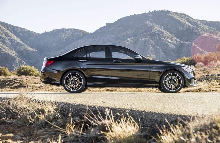 side view of at 2018 Mercedes-Benz C-Class looking stylish in the wild