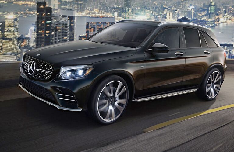 2020 mb amg glc 63 suv driving on road near merriam kansas