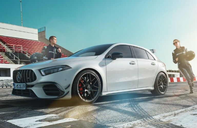2020-Mercedes-AMG A-Class on track