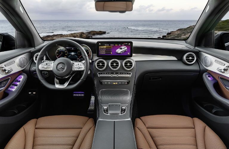 interior of 2020 mb glc from rear seats