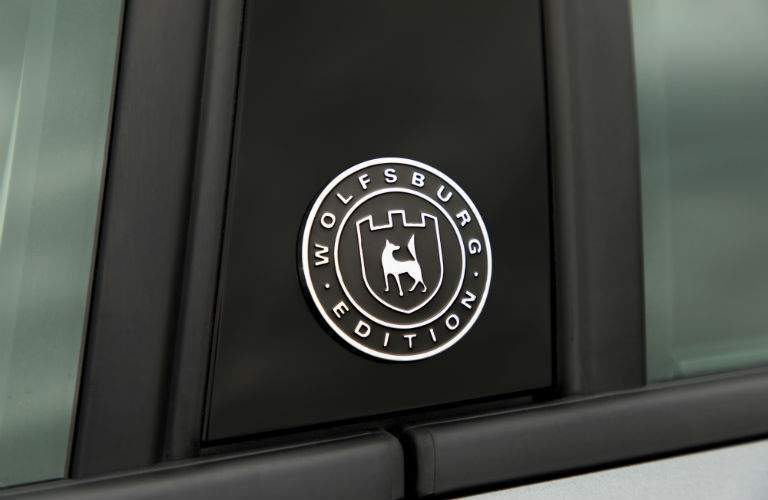 A close up of the Wolfsburg Edition badge on the 2018 Volkswagen Jetta