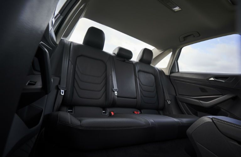 Another interior photo of the 2019 VW Jetta showing how much rear legroom is available.
