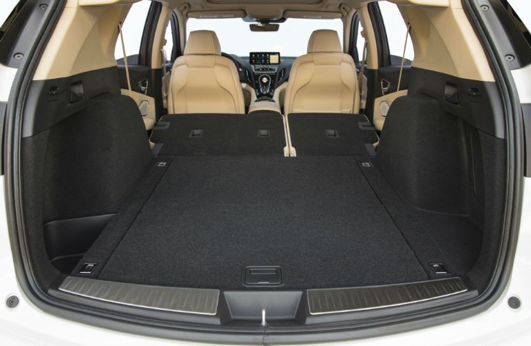 A photo of the max cargo configuration in the back of the 2019 RDX.