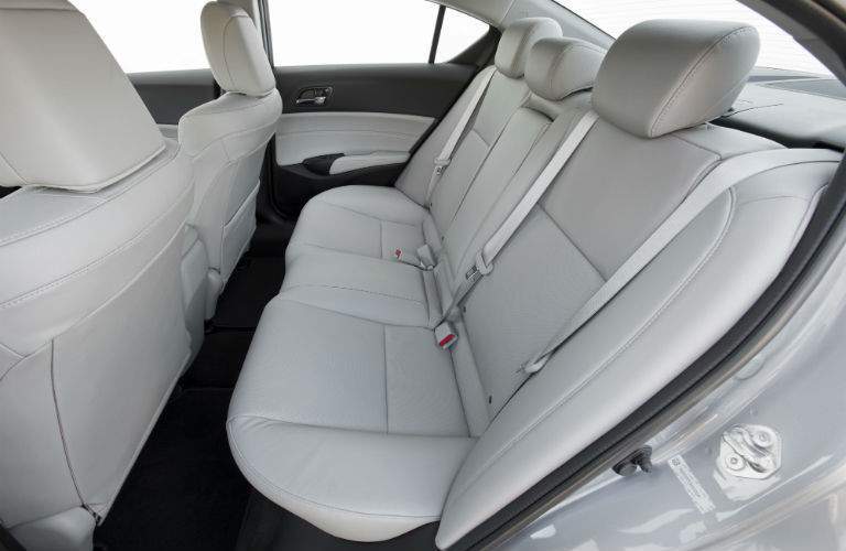 A view of the back seat of the 2018 ILX with white upholstery
