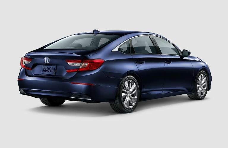 2018 Honda Accord Vs 2017 Rear View Of A Blue 2018 Honda Accord