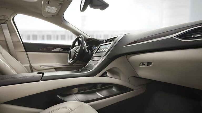 2016 lincoln mkz hybrid luxury sedan interior tan leather white black accents open concept