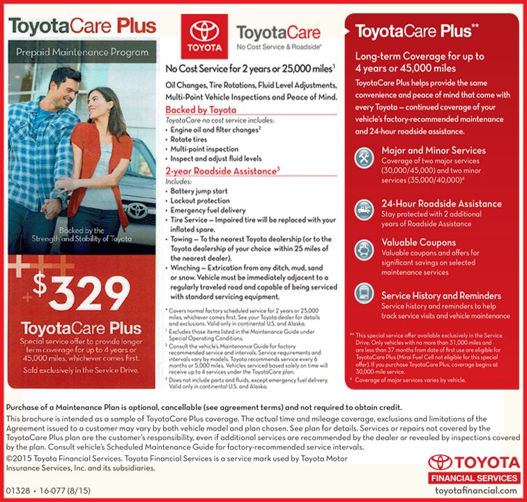 Toyota Care Plus Cost / ToyotaCare No Cost Maintenance Plan & Roadside