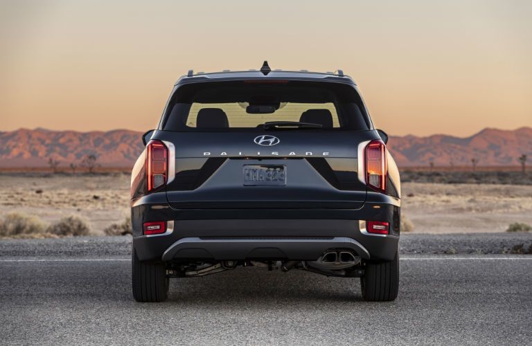 Shot of 2020 Hyundai Palisade taillights and liftgate