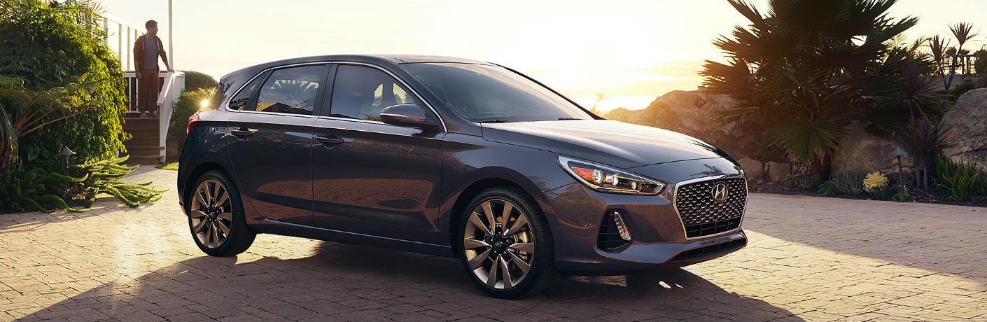 black 2018 Hyundai Elantra GT parked in a driveway