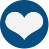 Navy Blue Heart Icon