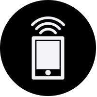 white smartphone on a black background