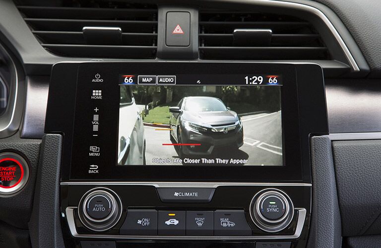 view from a camera on the 2017 Honda Civic sedan