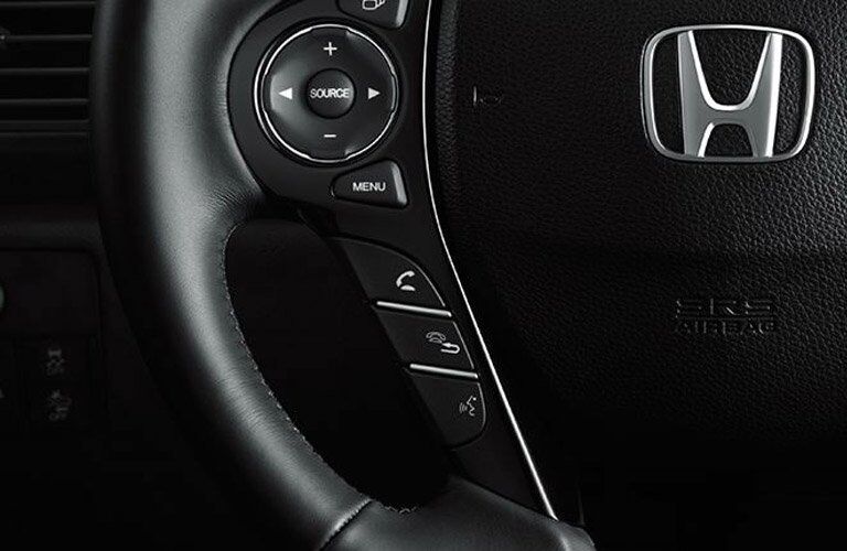 steering-wheel close-up of the 2017 Honda Accord LX sedan