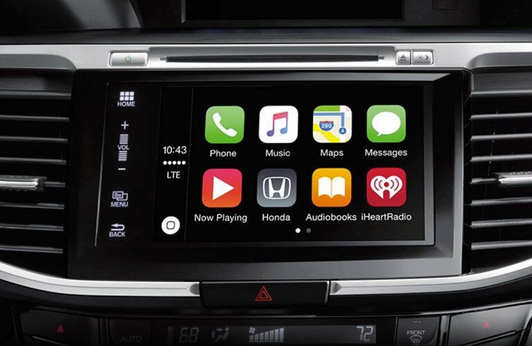 infotainment screen of the 2017 Honda Accord Touring Sedan