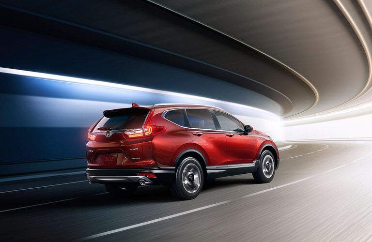 artistic view of a red 2017 Honda CR-V