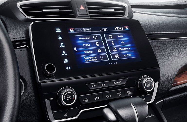 infotainment screen in the 2017 Honda CR-V EX