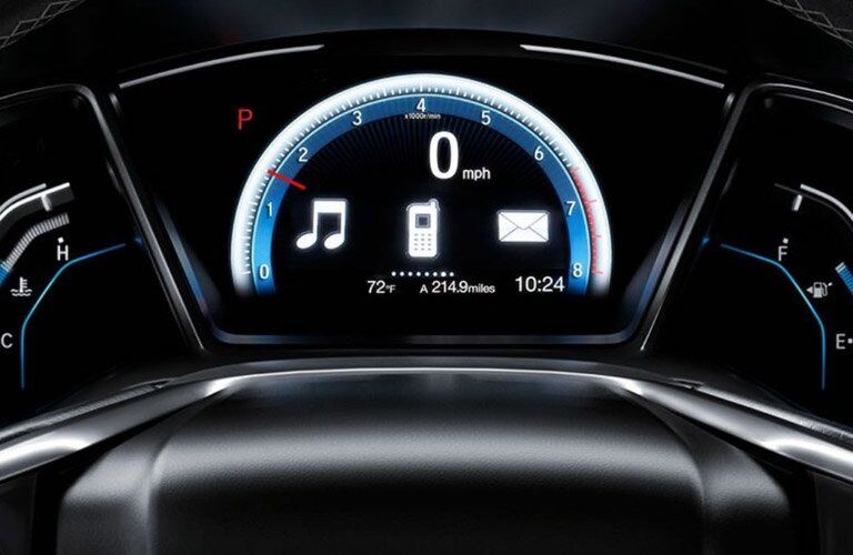 front gauge on the 2017 Honda Civic Touring sedan