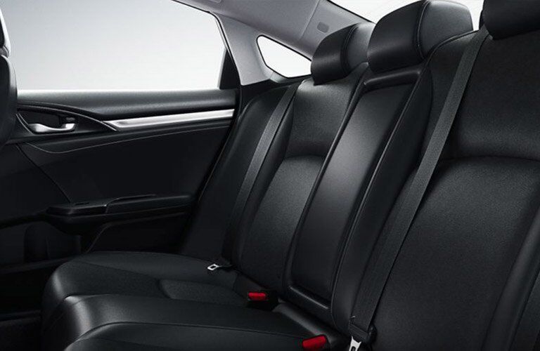 rear seats of the 2017 Honda Civic Touring