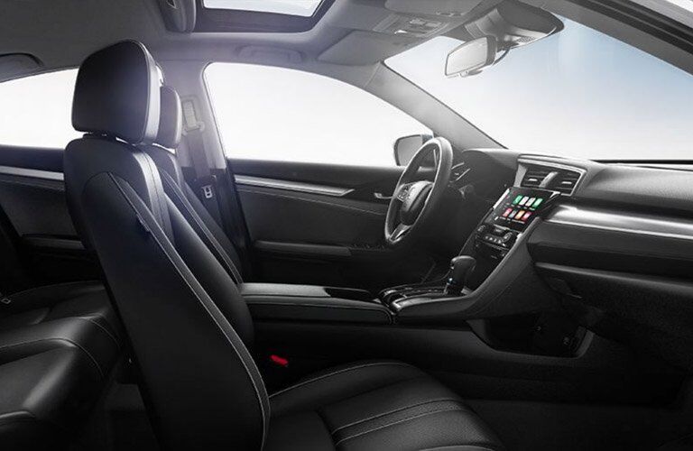 driver's seat of the 2017 Honda Civic Touring