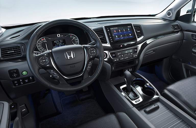 steering wheel and dashboard of the 2017 Honda Ridgeline